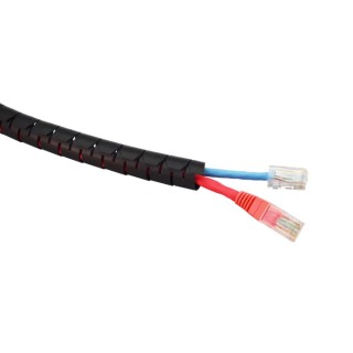 RS PRO Spiral Cable Wrap Polypropylene Black 25mm-27mm Diameter 1.3mm Wall Thickness KL Series 204-4422