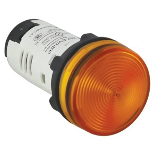 Schneider Electric Panel Mount Orange LED Pilot Light Harmony 22 mm Cutout IP20 IP65 Round XB7EV08GP
