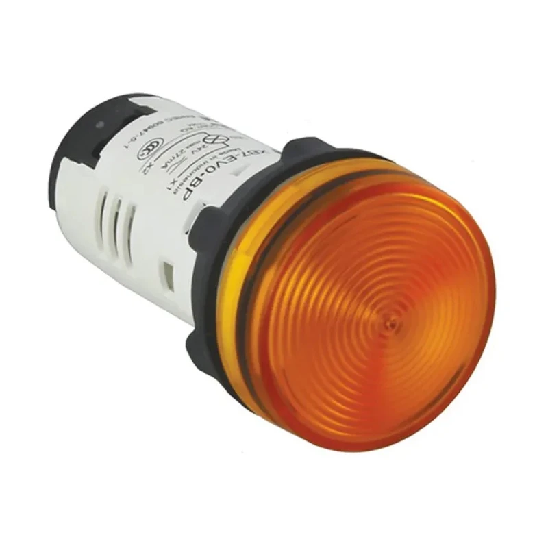 Schneider Electric Panel Mount Orange LED Pilot Light Harmony 22 mm Cutout IP20 IP65 Round XB7EV08GP