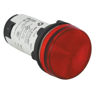 Schneider Electric Panel Mount Red LED Pilot Light, Harmony Series, 22 mm Cutout, IP20 IP65, Round Shape XB7EV04GP