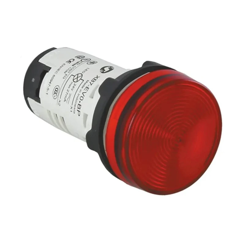 Schneider Electric Panel Mount Red LED Pilot Light, Harmony Series, 22 mm Cutout, IP20 IP65, Round Shape XB7EV04GP