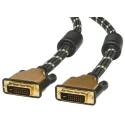 Roline Male DVI-D Dual Link to Male DVI-D Cable 2 m Black Gold Sheath Polyvinyl Chloride 11.04.5512-10