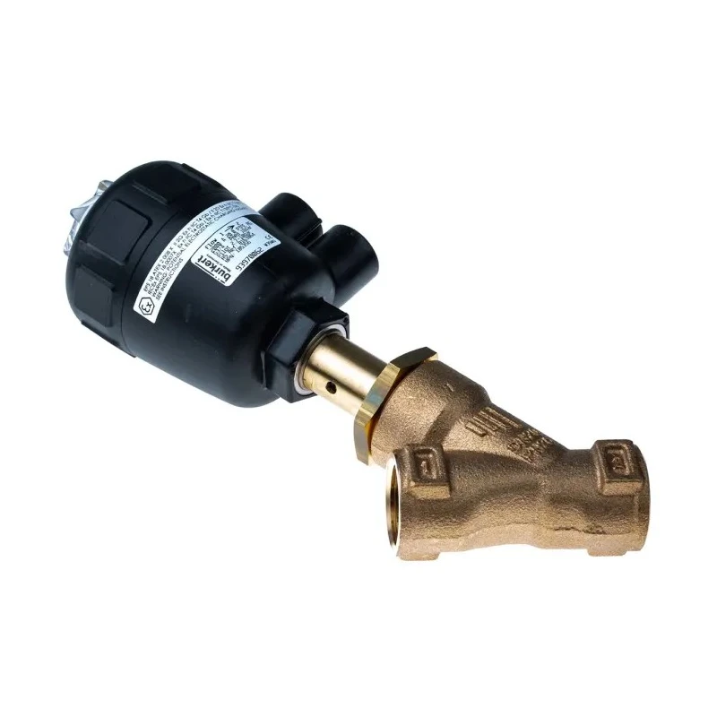Burkert Angle Type Pneumatic Actuated Valve Stainless Steel 16 Bar 3/4 in 185356