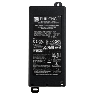 Phihong 1 Port PoE Injector 240V AC Input 30W Power 56V DC Output 536mA POE29U-1AT(PL)D