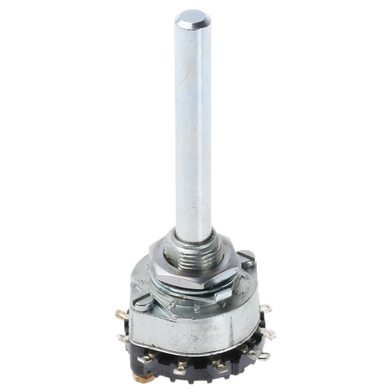 Lorlin 12 Position SPST Rotary Switch Panel Mount Zinc Alloy Housing 1A 250V AC 12V DC RA01A12BSSMS0X