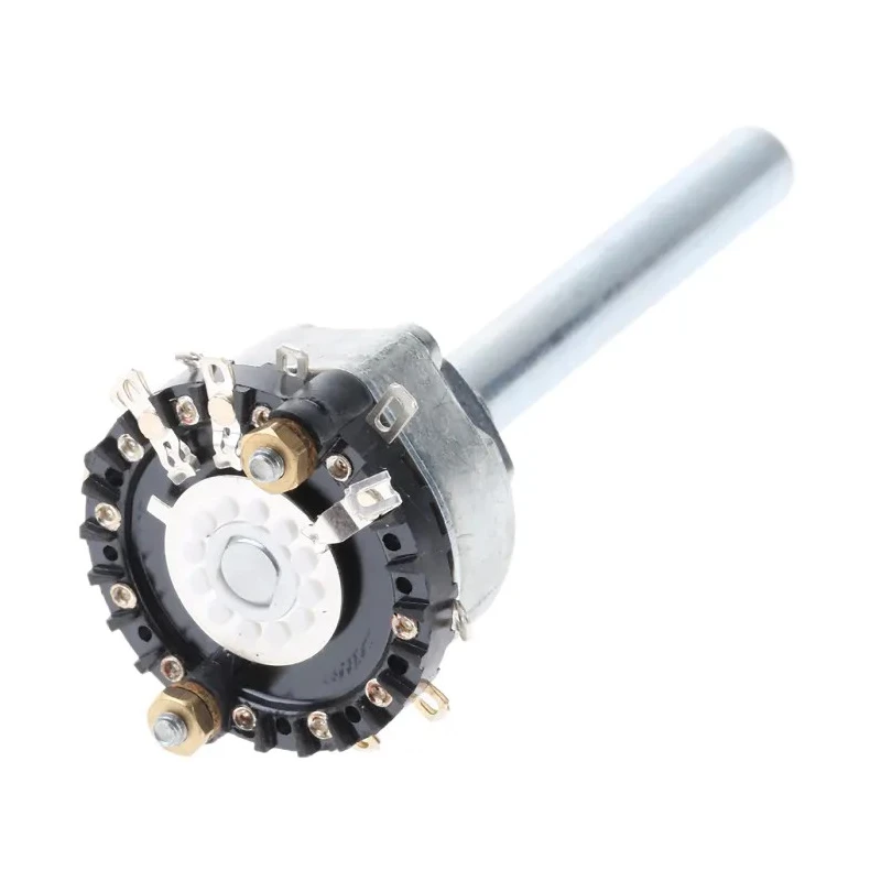 Lorlin 12 Position SPST Rotary Switch Panel Mount Zinc Alloy Housing 1A 250V AC 12V DC RA01A12BSSMS0X