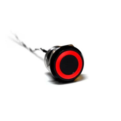 Bulgin Capacitive Switch Latching Normally Open Illuminated Red Green On-Off IP69K IP68 Black Aluminium MC25LOBGR