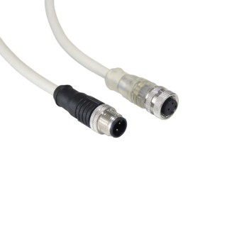 Bulgin Industrial Circular Connector M12 to Circular Connector 250V Polyurethane Jacket PXPPNP12FBF04AFI020PUR