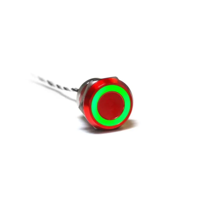Bulgin Capacitive Switch Momentary NO Illuminated Red Green On-Off IP69K IP68 Aluminium Housing MC25MORRG