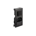 Bulgin C14 Straight Snap-in IEC Connector, 250V, 10A, Female with 5 x 20 mm Fuse BZV15/Z0000/70