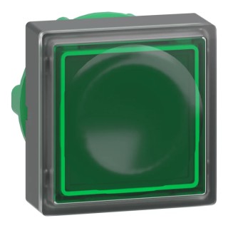 Schneider Electric Harmony Series Green Square Momentary Push Button Head 22mm Cutout IP66 ZB5CW333