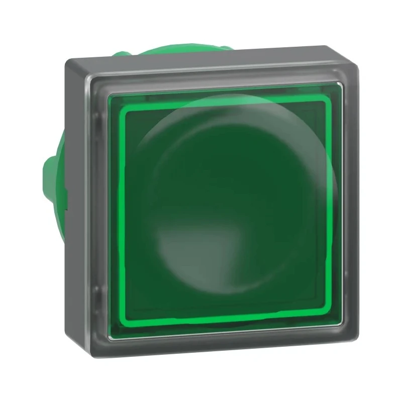 Schneider Electric Harmony Series Green Square Momentary Push Button Head 22mm Cutout IP66 ZB5CW333