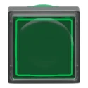 Schneider Electric Harmony Series Green Square Momentary Push Button Head 22mm Cutout IP66 ZB5CW333