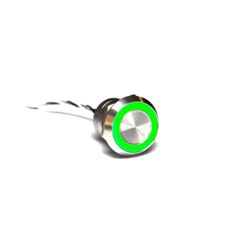 Bulgin Capacitive Switch Latching NO Illuminated Red Green On-Off IP68 Stainless Steel MC22LOSGR