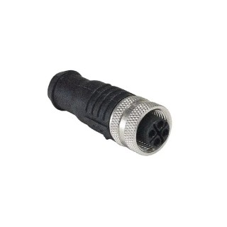 Bulgin M12 Circular Connector Free End Polyurethane Jacket 250V IP67 PXPTPU12FBF04SCL010PUR