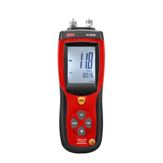 RS PRO Differential Manometer with 2 Pressure Ports, Max Pressure 2 bar, ±0.3% Accuracy, LCD Backlight Display RS-8890D