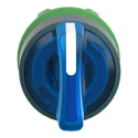 Schneider Electric Harmony Series 3 Position Illuminated Selector Switch Head, 22 mm Cutout, Blue Handle, IP65 ZB5AK1563