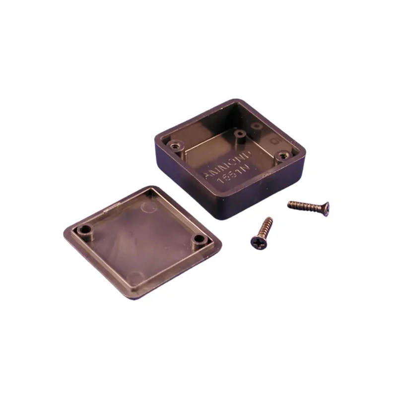 Hammond 1551 Series Black Black Lid ABS Enclosure IP54 15mm x 35mm x 35mm 1551NBK