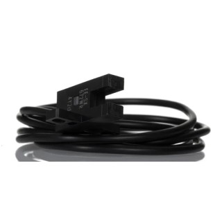 Omron Through Beam Photoelectric Sensor, Fork Style, 5 mm Detection Range, NPN Output, IP50, EE-SX672-WR 1M