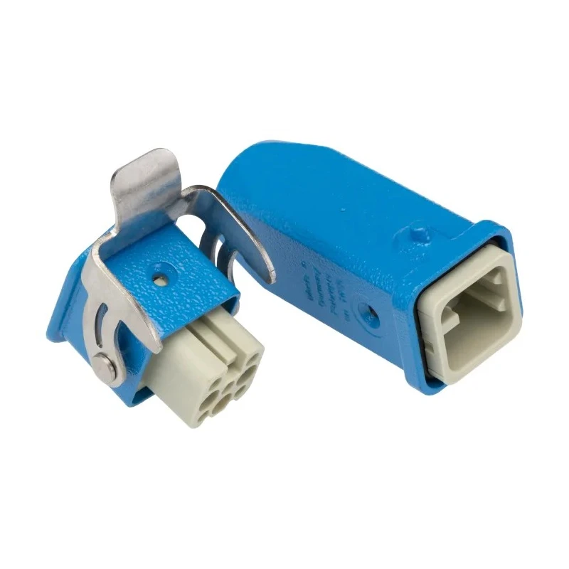 HARTING Heavy Duty Power Connector Bulkhead Mount Crimp 8 Way 5A Han D Male/Female 90V 10360080006