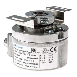 Baumer Optical Incremental Encoder 30V dc, 65536 ppr, TTL/HTL Signal, Hollow Shaft 12 mm EIL580P
