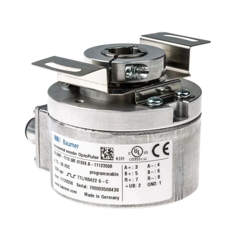Baumer Optical Incremental Encoder 30V dc, 65536 ppr, TTL/HTL Signal, Hollow Shaft 12 mm EIL580P