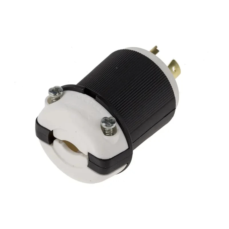 RS PRO 20A 250V USA NEMA L6-20P Mains Plug Black Nylon Cable Mount Quick Connect 817-9375