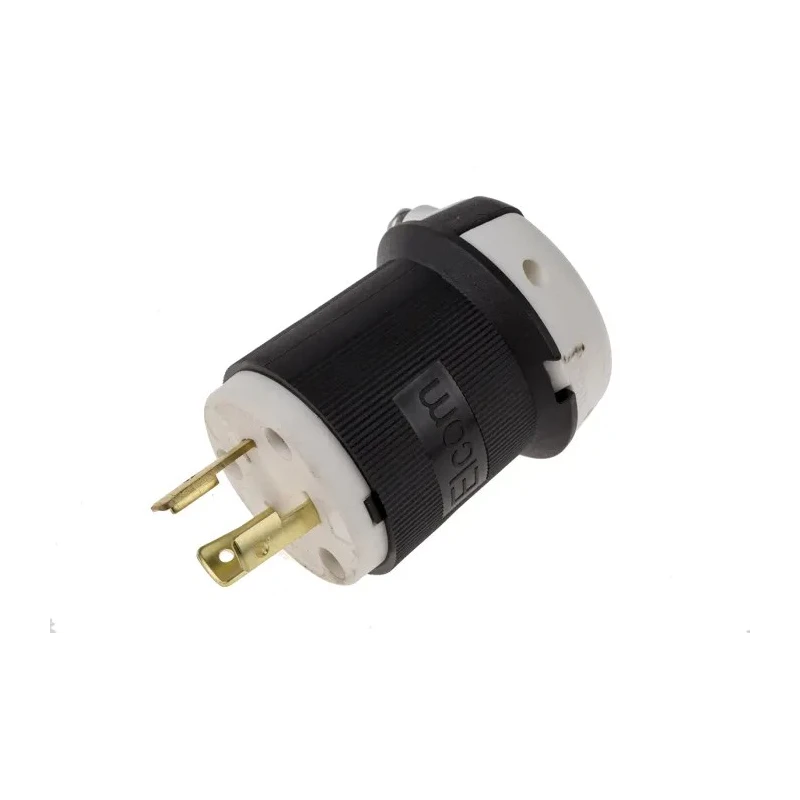 RS PRO 20A 250V USA NEMA L6-20P Mains Plug Black Nylon Cable Mount Quick Connect 817-9375