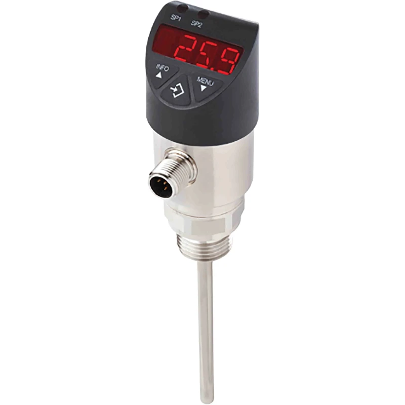 WIKA Temperature RTD Sensor 350mm Long, 5 Wire, ±0.5 % Accuracy, 80°C Max, M12 Connector, IO-Link Interface 43659471