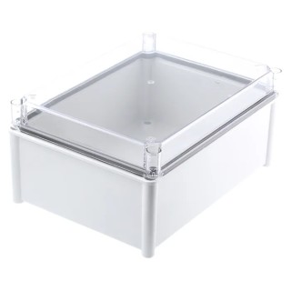 CAHORS GRP Combiester Series Grey Transparent Lid Fibreglass Enclosure IP66 360 x 270 x 171 mm E2736