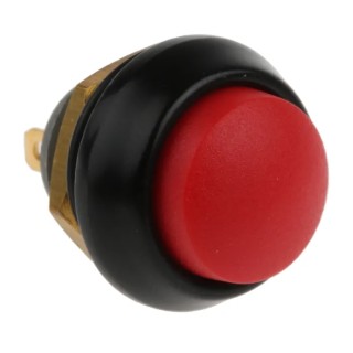 ITW Switches 59 Series Miniature Push Button Switch Panel Mount 14 mm Cutout Red SPST IP67 59-900089