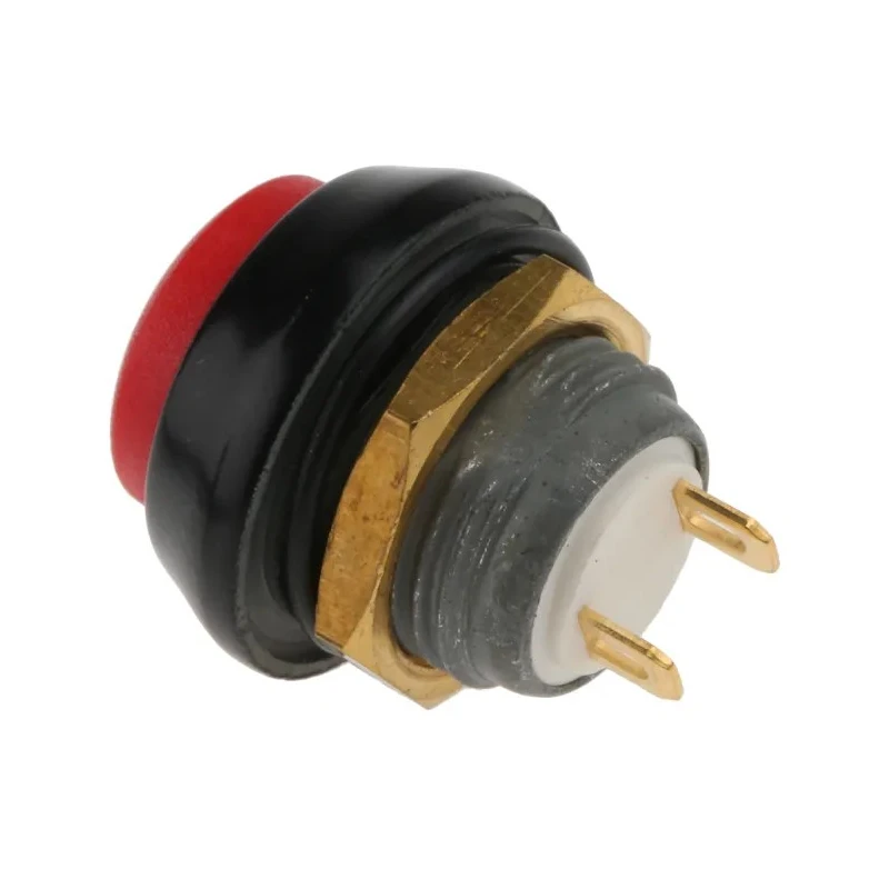 ITW Switches 59 Series Miniature Push Button Switch Panel Mount 14 mm Cutout Red SPST IP67 59-900089