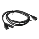 RS PRO IEC C13 to IEC C14 Power Cord 2.5 m Black PVC 250V 10A 818-8909