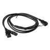 RS PRO IEC C13 to IEC C14 Power Cord 2.5 m Black PVC 250V 10A 818-8909