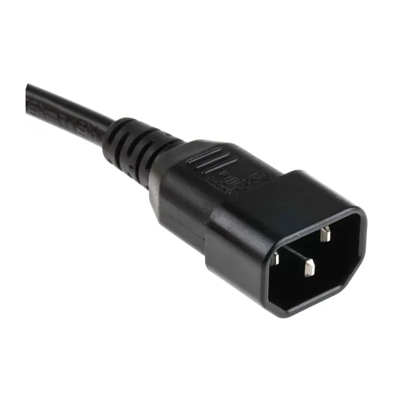 RS PRO IEC C13 to IEC C14 Power Cord 2.5 m Black PVC 250V 10A 818-8909