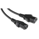 RS PRO IEC C13 to IEC C14 Power Cord 2.5 m Black PVC 250V 10A 818-8909