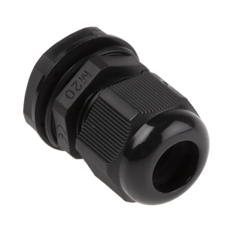 RS PRO NGM Series Black Polyamide 66 Cable Gland, M20 Thread, 6 mm to 12 mm Diameter, IP68 Rated NGM20S-BLK