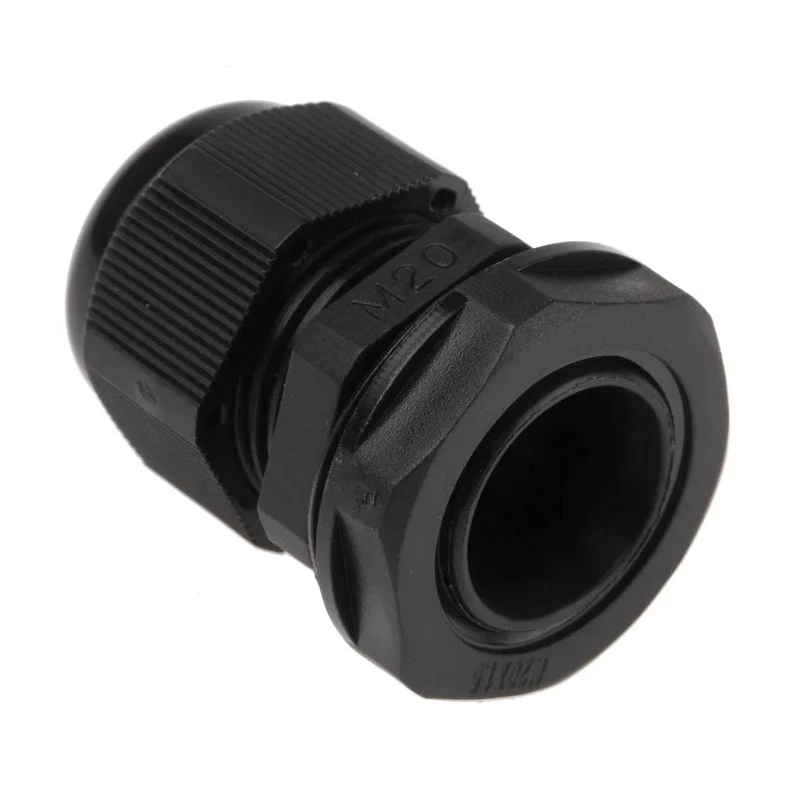 RS PRO NGM Series Black Polyamide 66 Cable Gland, M20 Thread, 6 mm to 12 mm Diameter, IP68 Rated NGM20S-BLK