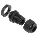 RS PRO NGM Series Black Polyamide 66 Cable Gland, M20 Thread, 6 mm to 12 mm Diameter, IP68 Rated NGM20S-BLK