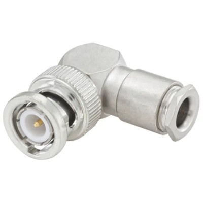 Rosenberger 51S201 Series 50 Ω BNC Coaxial Connector Cable Male, Right Angle Body Clamp 51S201-006N5