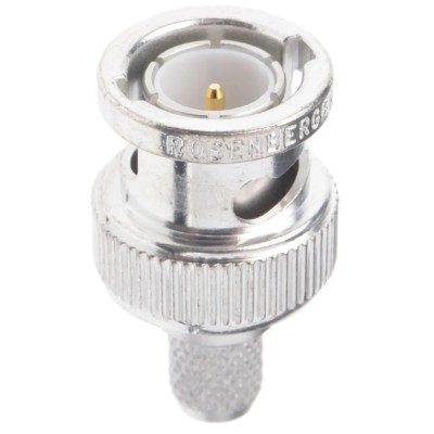 Rosenberger 75 Ω BNC Coaxial Connector Cable Male, Straight Body Crimp Termination 71S102-109N5