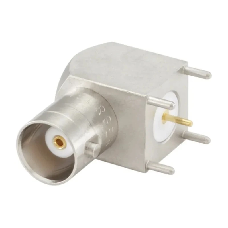 Rosenberger 51K201 Series Coaxial Connector PCB Female BNC, 50 Ω, Right Angle Body Solder 51K201-400N5