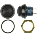 ITW Switches 59 Series Miniature Push Button Switch Panel Mount 14 mm Cutout Black SPST IP67 59-900091
