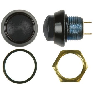 ITW Switches 59 Series Miniature Push Button Switch Panel Mount 14 mm Cutout Black SPST IP67 59-900091