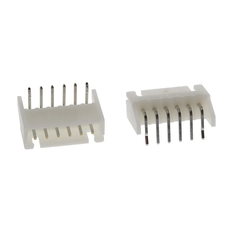 JST XH Series Right Angle Through Hole PCB Header 6 Contacts 2.5 mm Pitch 1 Row Shrouded S6B-XH-A(LF)(SN)