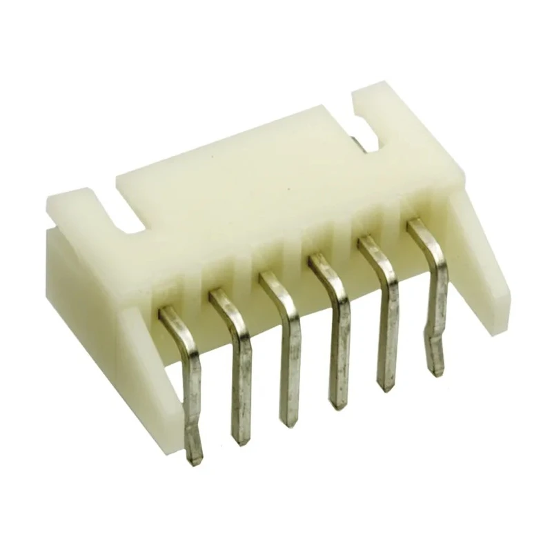 JST XH Series Right Angle Through Hole PCB Header 6 Contacts 2.5 mm Pitch 1 Row Shrouded S6B-XH-A(LF)(SN)