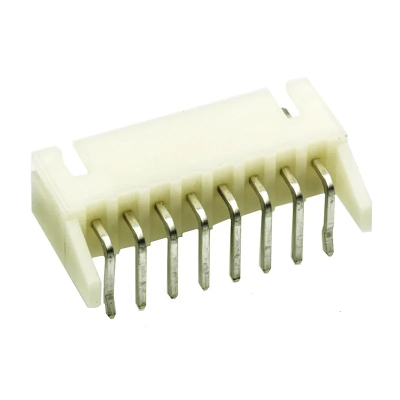 JST XH Series Right Angle Through Hole PCB Header Shrouded, 8 Contacts, 2.5 mm Pitch, 1 Row, 250V S8B-XH-A(LF)(SN)