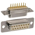 Norcomp 172 15 Way Straight 10.9 mm Pitch Panel Mount D-Sub Connector with Female Screw Male 172-E15-213R001