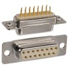 Norcomp 172 15 Way Straight 10.9 mm Pitch Panel Mount D-Sub Connector with Female Screw Male 172-E15-213R001