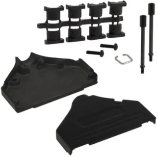 Norcomp 970 Series Zinc Straight D-Sub Backshell, 37 Way Strain Relief 970-037-040R011